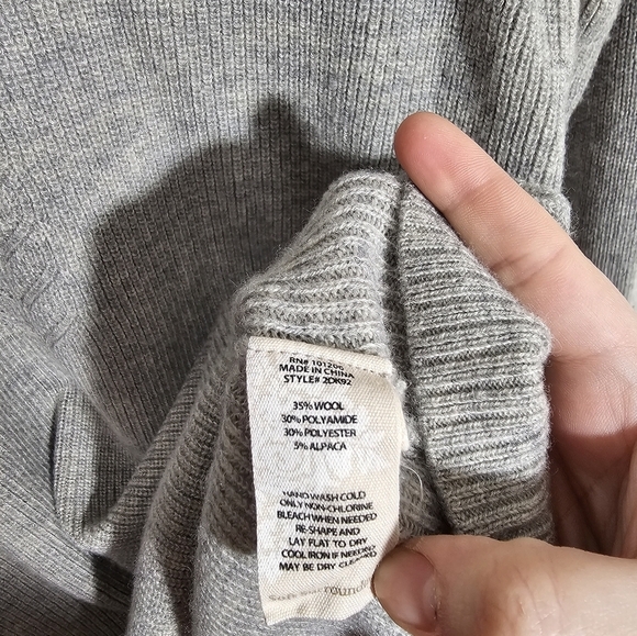 Soft Surroundings Anton Gray Wool/Alpaca Sweater - Picture 3 of 4